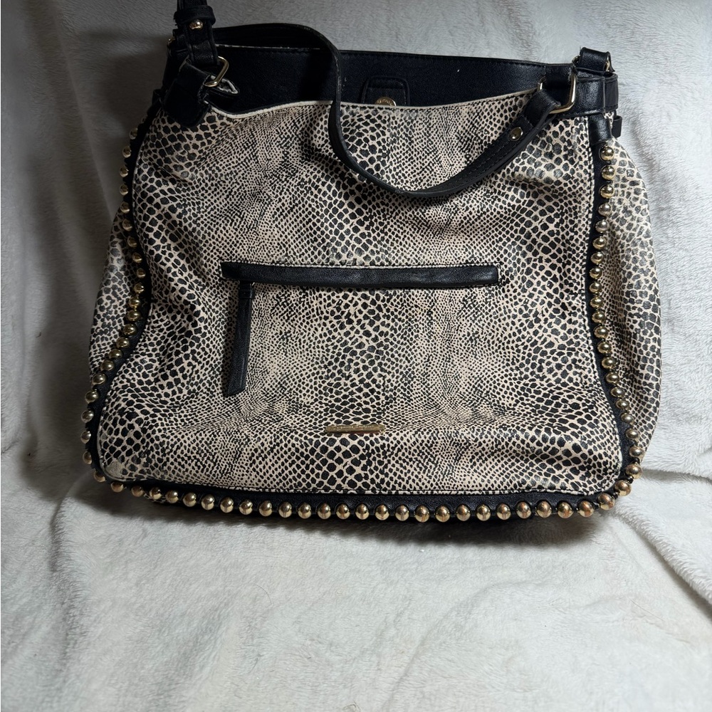 Stylish Black and Cream Women's Bag